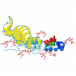 Cats Embroidery Design 6